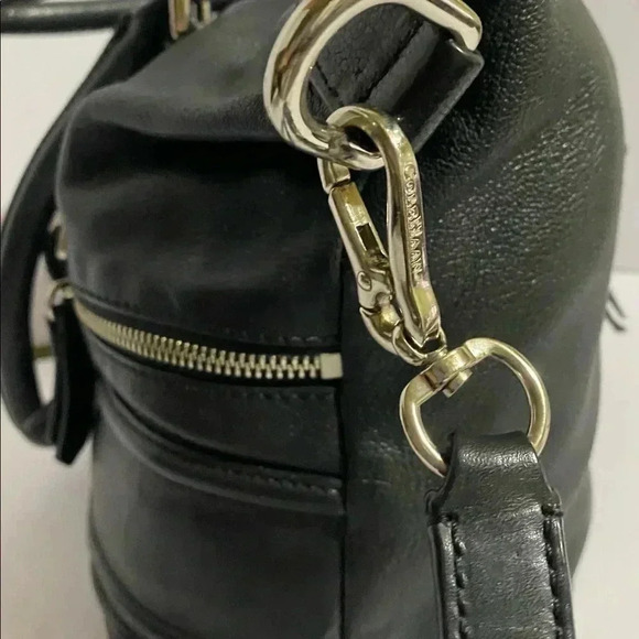 Cole Haan black leather satchel handbag - Picture 3 of 11